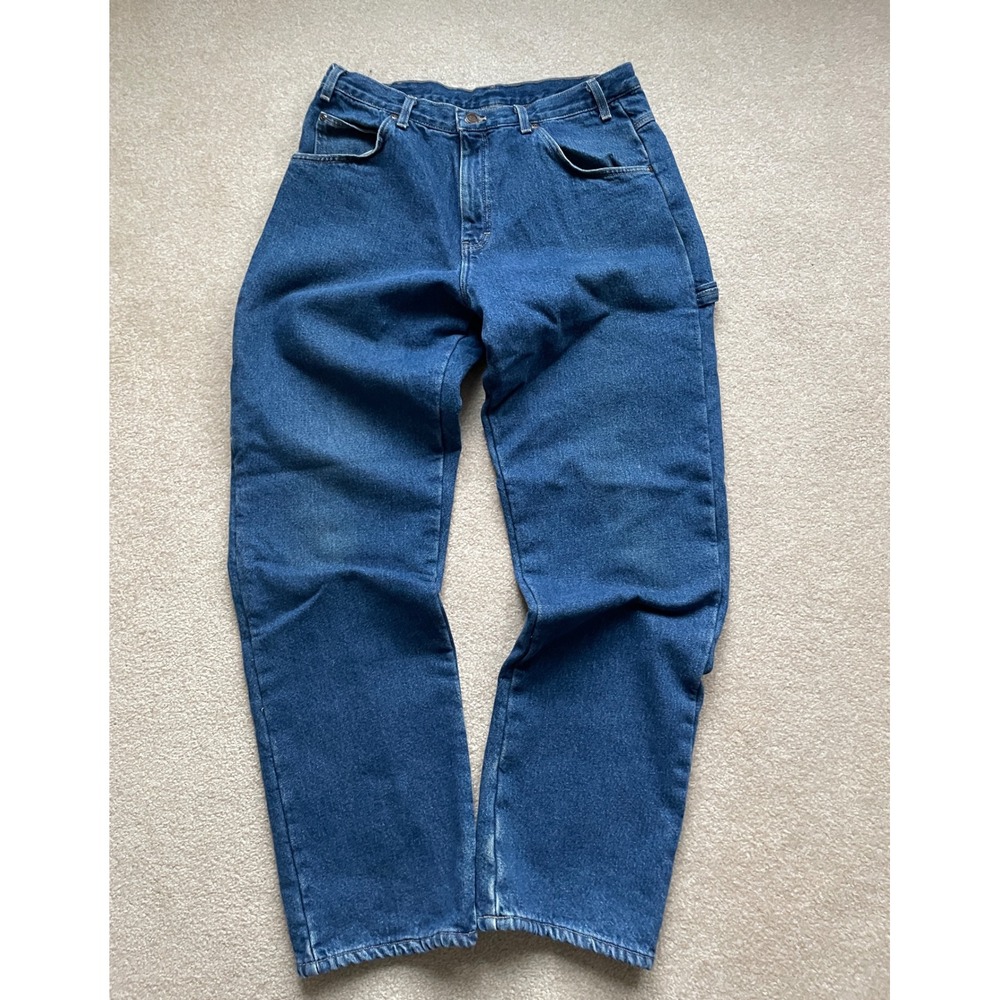Flannel Lined Dickies Carpenter Jeans Size 34x34 Workwear